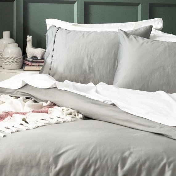 Park Avenue 500 Thread Count CHARCOAL Natural Bamboo Cotton QUILT COVER SET
