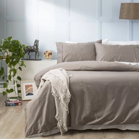 Park Avenue 500 Thread Count PEWTER Natural Bamboo Cotton QUILT COVER SET