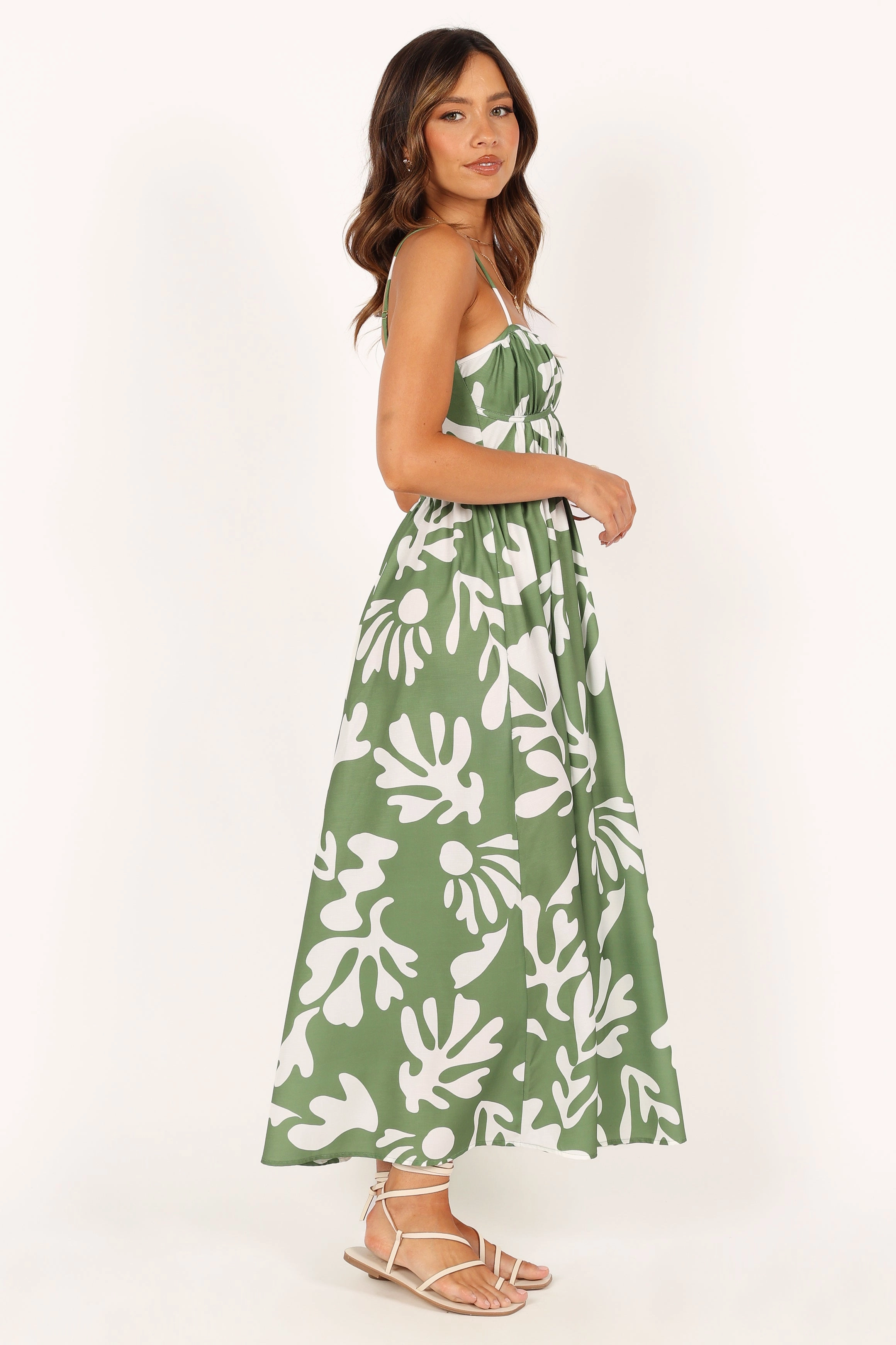 Payton Midi Dress - Khaki