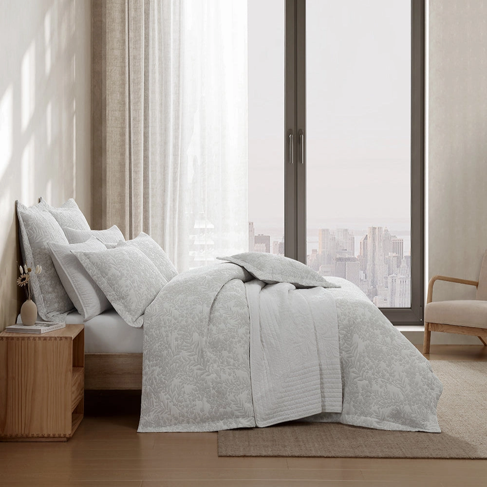 Quinn Silver Quilt Cover Set by Private Collection
