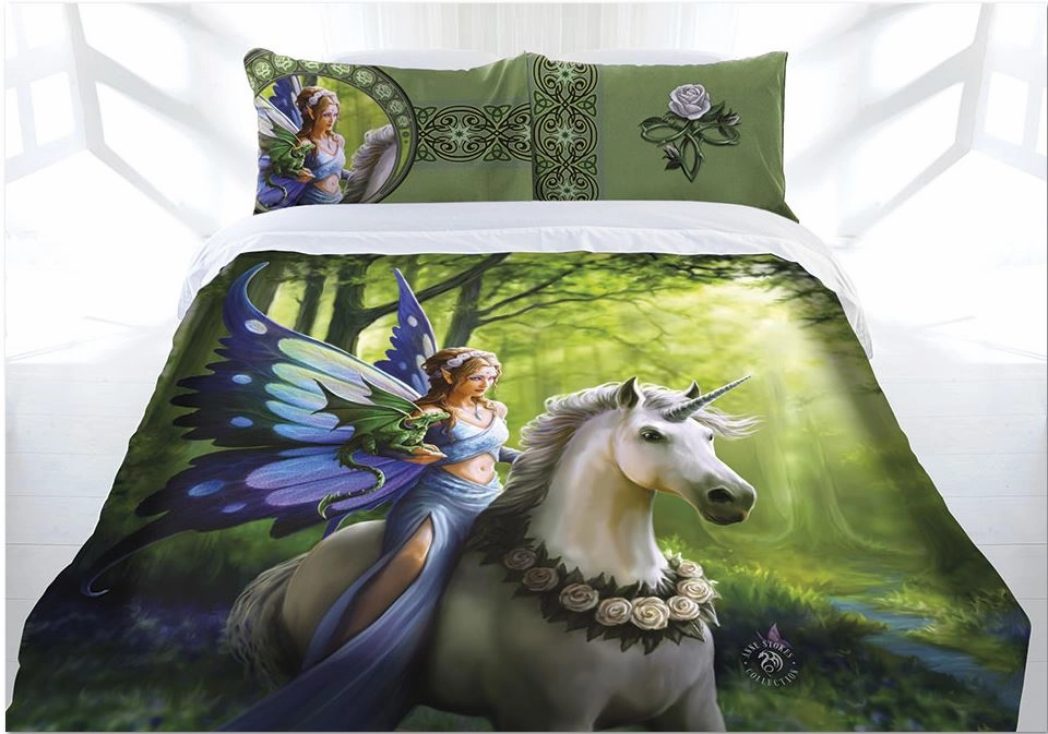Realm Of Enchantment Quilt Cover Set by Anne Stokes
