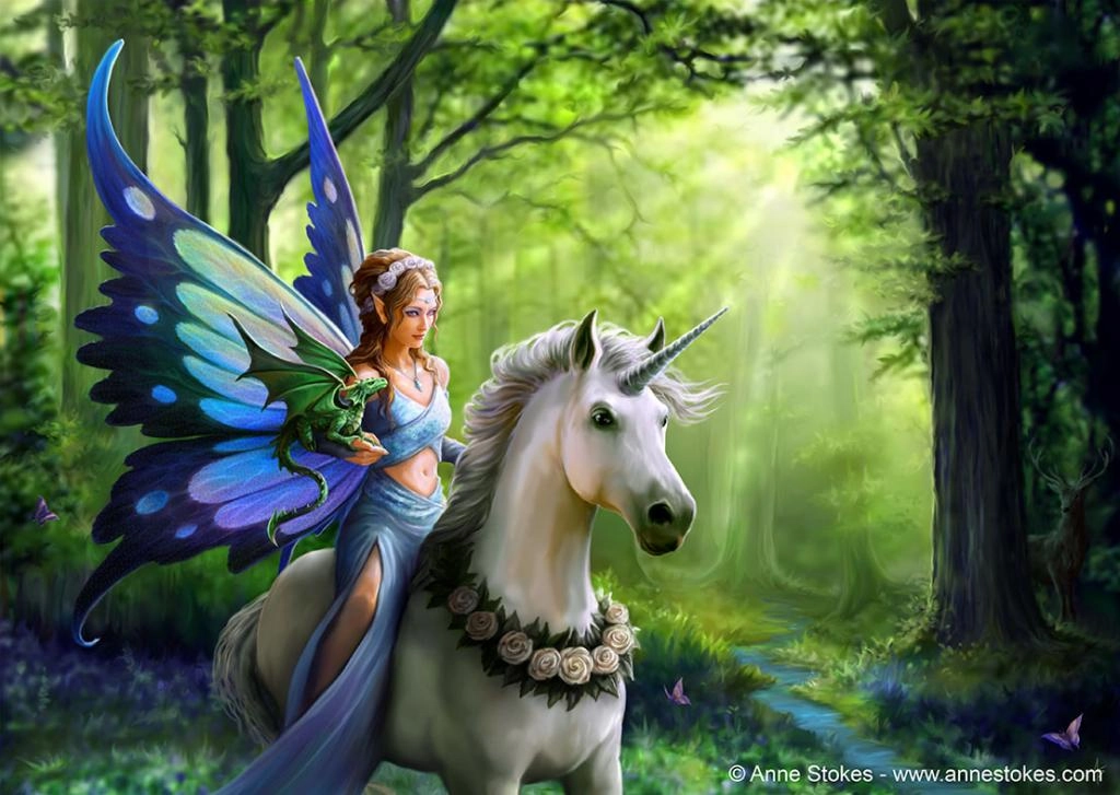 Realm Of Enchantment Quilt Cover Set by Anne Stokes