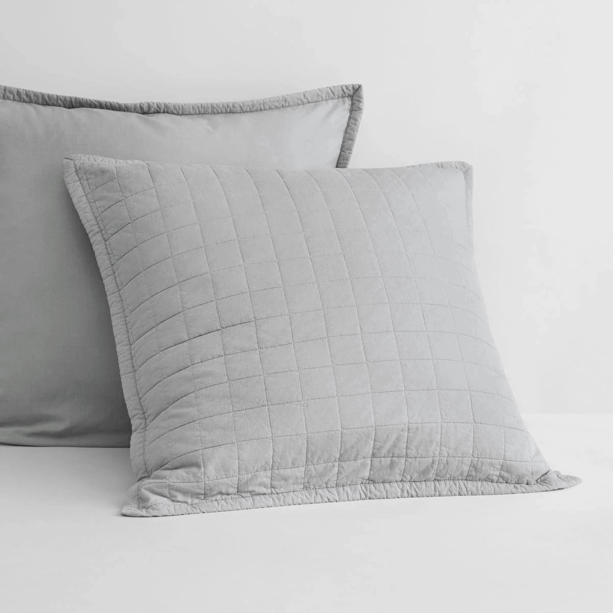 Reilly SOFT GREY European Pillow Sham by Sheridan