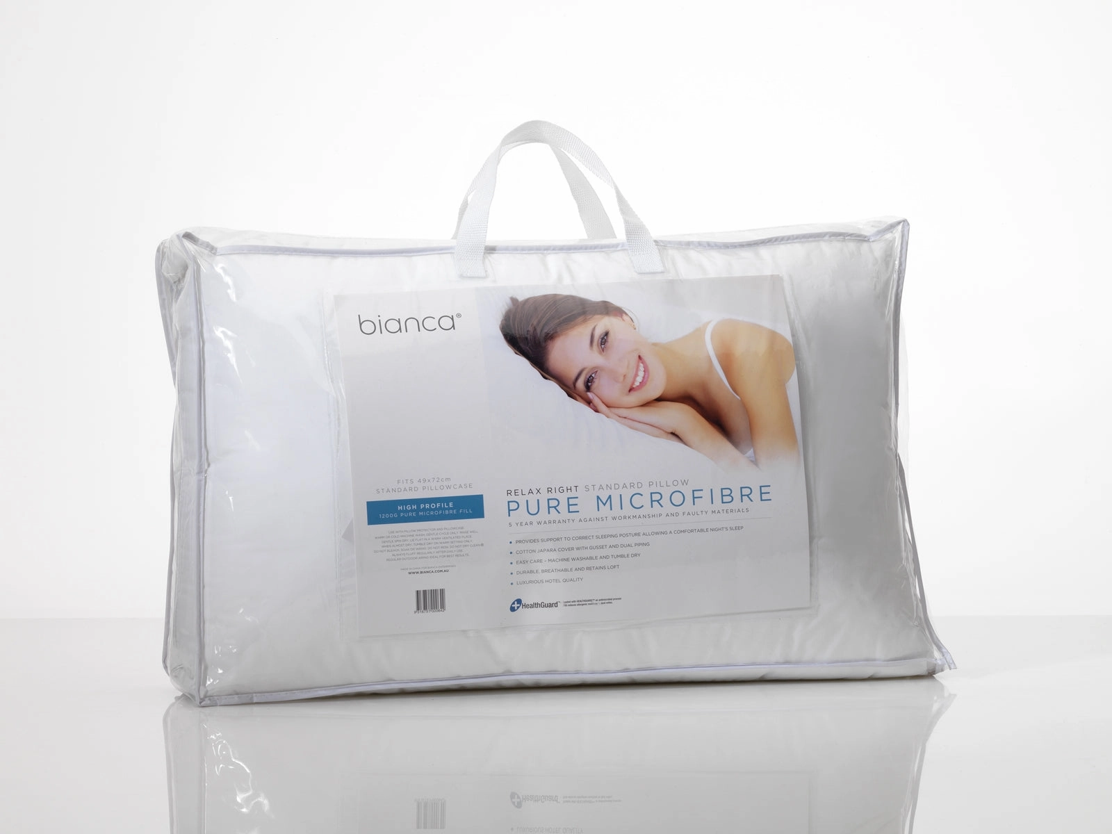 Relax Right Microfibre Pillow - High Profile by Bianca