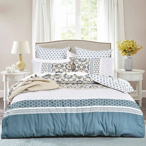 Renee Taylor 300 TC Cotton Reversible Benitta Quilt Cover Set