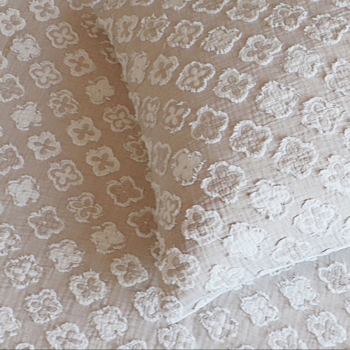 Renee Taylor Amara Nude Jacquard European Pillowcase
