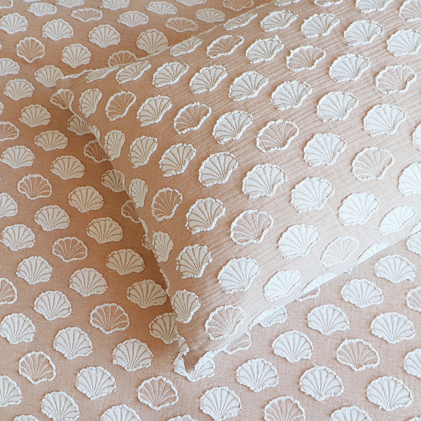 Renee Taylor Ariel Rust Chenille Tufted Jacquard Quilt Cover Set