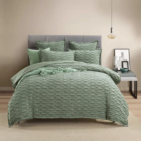 Renee Taylor Harper Juniper Jacquard Quilt Cover Set