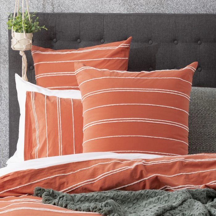 Renee Taylor Hudson Vintage Washed PAPRIKA European Pillowcase