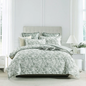 Renee Taylor Indiana Fern Jacquard Quilt Cover Set