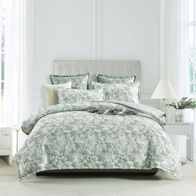 Renee Taylor Indiana Fern Jacquard Quilt Cover Set