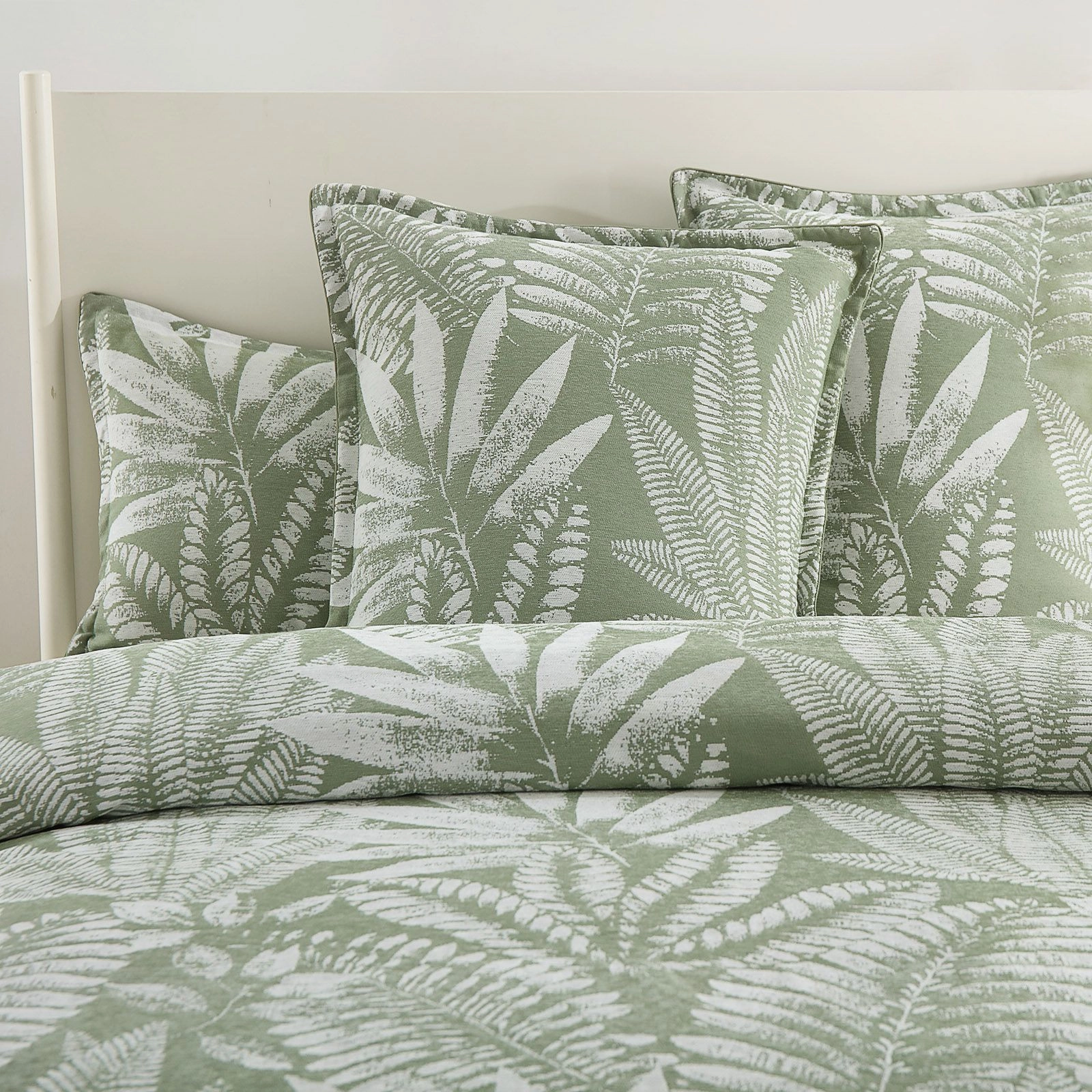 Renee Taylor Lansfield Sage Jacquard Quilt Cover Set
