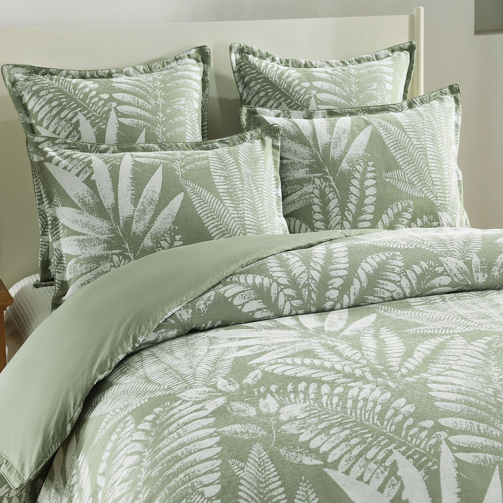 Renee Taylor Lansfield Sage Jacquard Quilt Cover Set