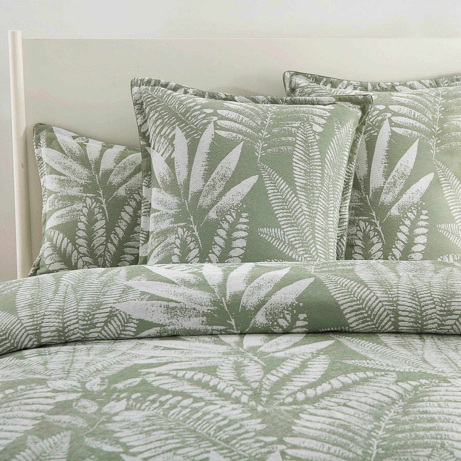Renee Taylor Lansfield Sage Jacquard Quilt Cover Set