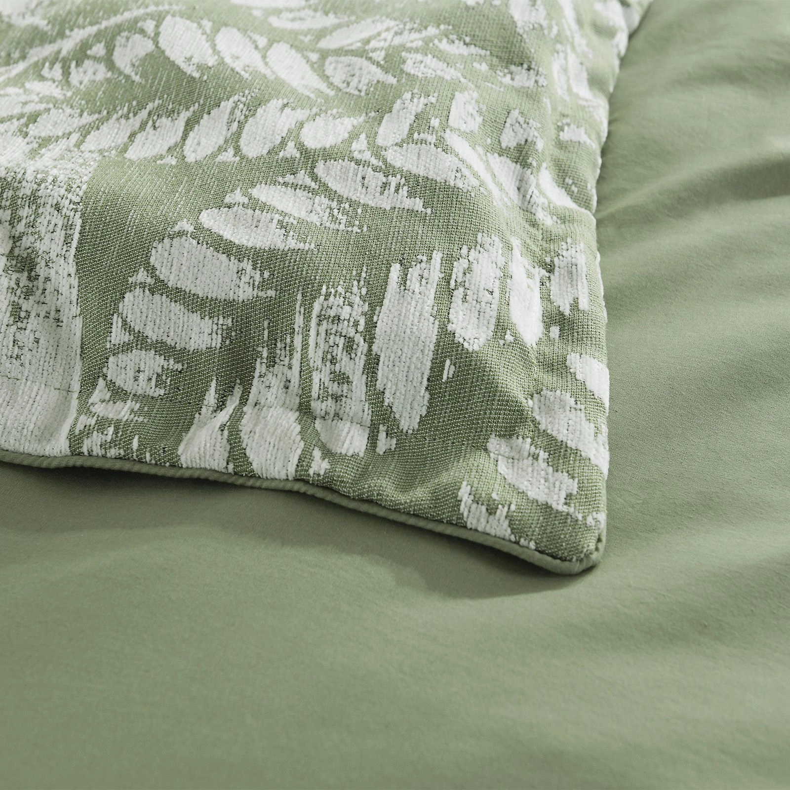 Renee Taylor Lansfield Sage Jacquard Quilt Cover Set