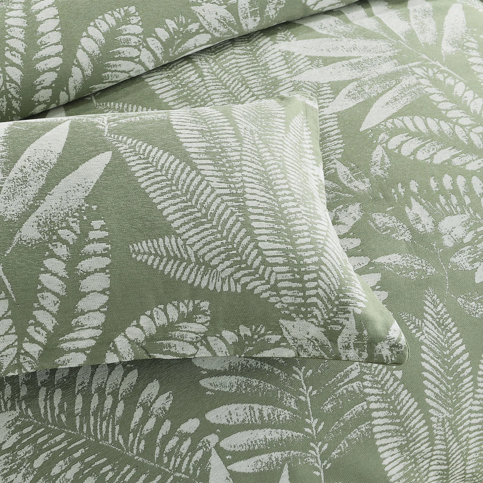 Renee Taylor Lansfield Sage Jacquard Quilt Cover Set