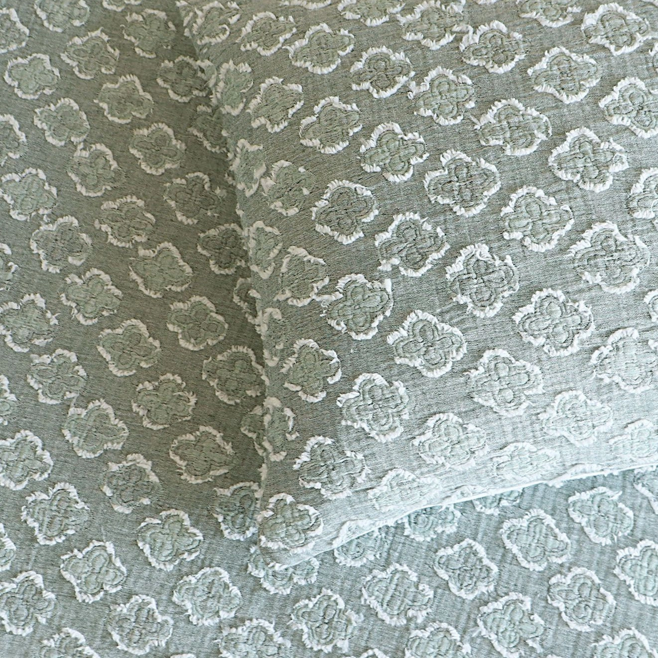 Renee Taylor Luna Sage Jacquard European Pillowcase