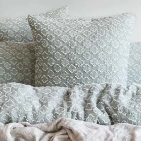 Renee Taylor Luna Sage Jacquard European Pillowcase