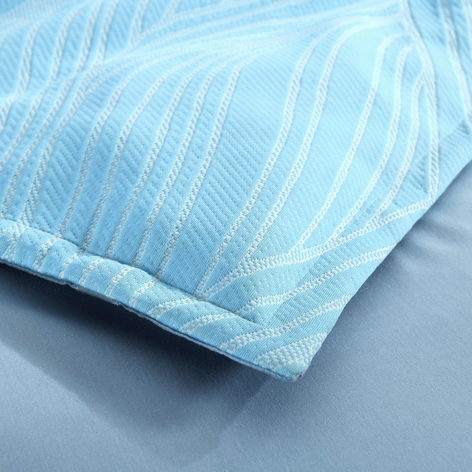 Renee Taylor Oscillate Sky Jacquard Quilt Cover Set