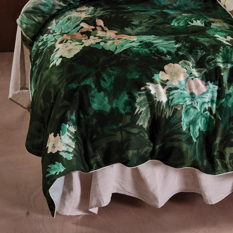 Retreat Green Quilt Cover Set by Linen House