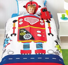 Robot Bob Quilt Cover Set by Cubby House Kids