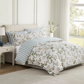 Rosalind Seaspray Quilt Cover Set by Laura Ashley