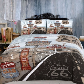 Route 66 Quilt Cover Set by Ardor Retro