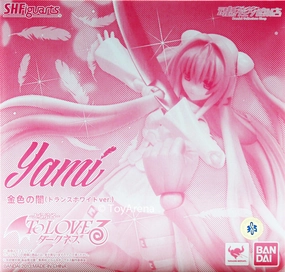 S.H. Figuarts Konjiki no Yami (TranceWhite Ver.) Golden Darkness White To Love Ru Darkness Action Figure Bandai Exclusive