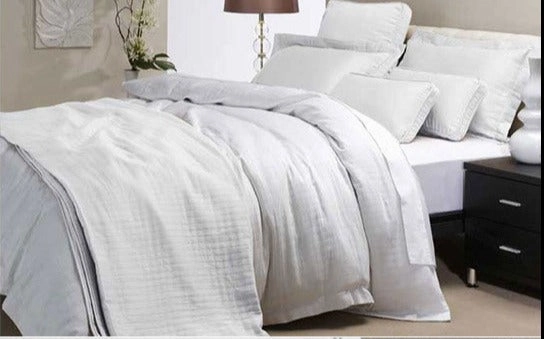 Savoy White Quilt Cover Set By Logan and Mason Platinum