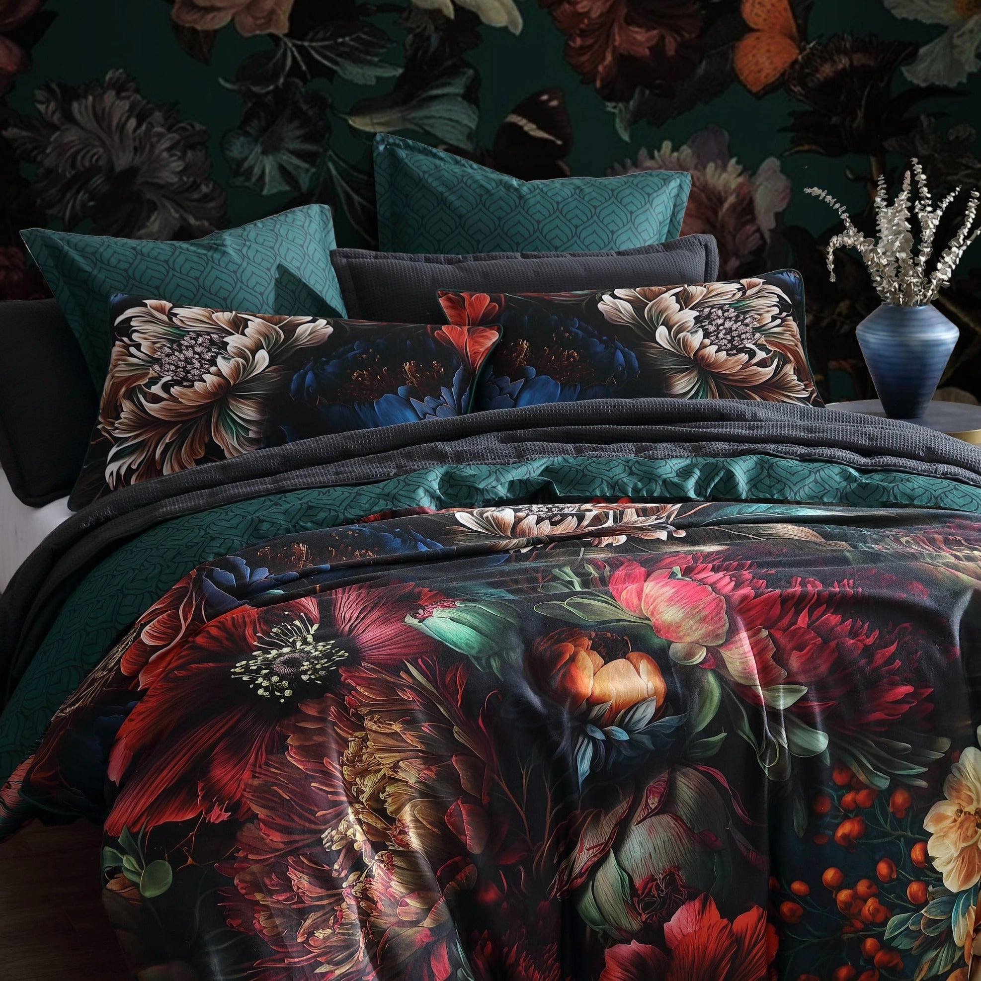Secret Garden Green Quilt Cover Set by Logan and Mason