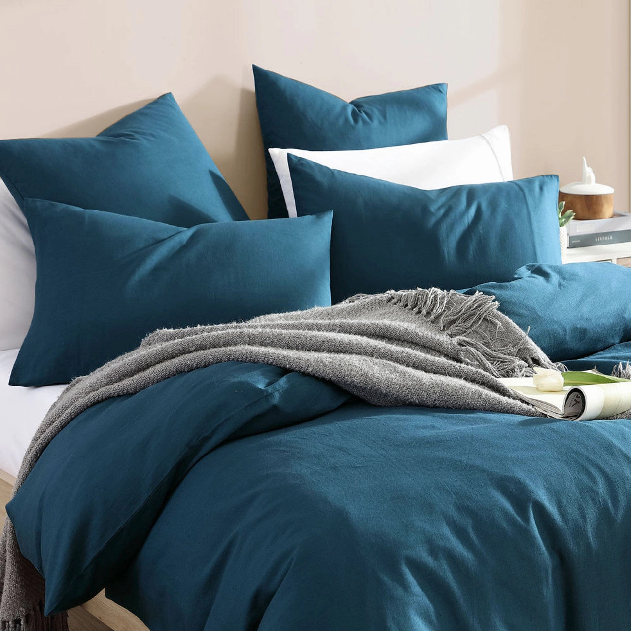Serene Teal Quilt Cover Set by Logan and Mason Platinum