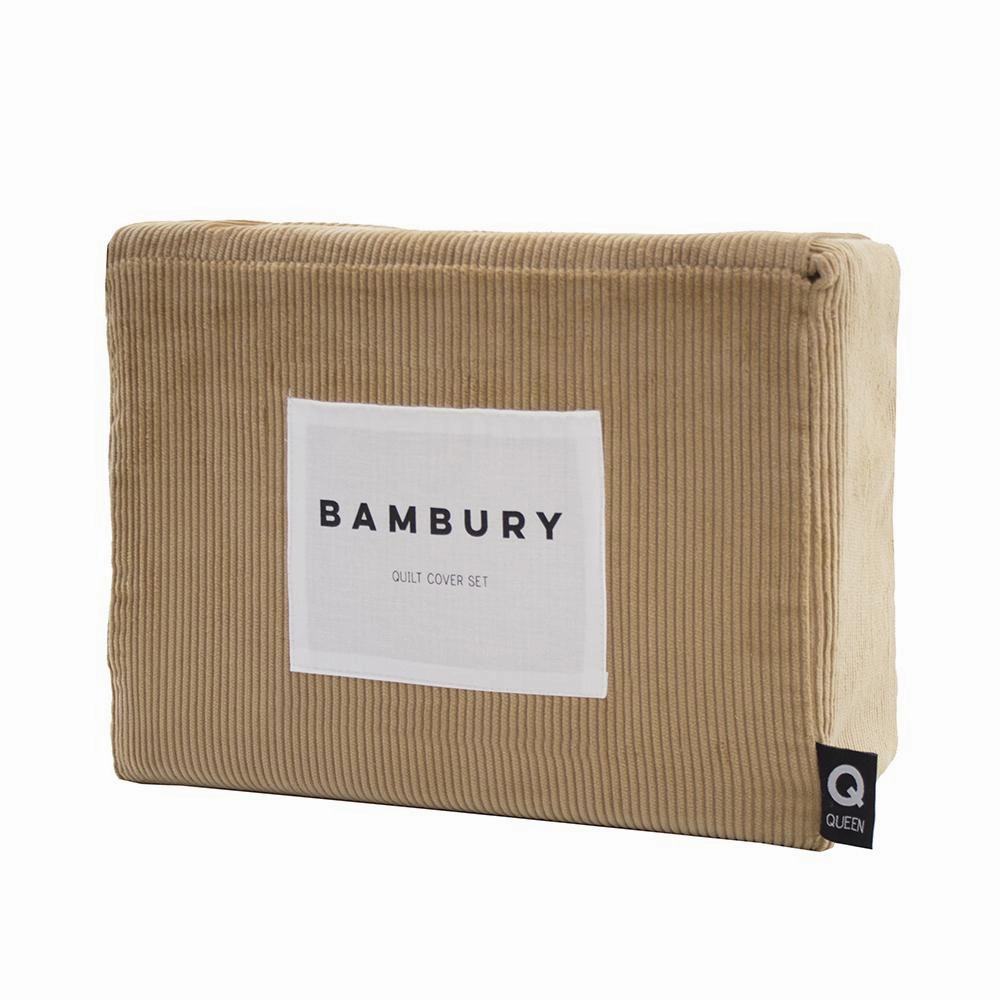 Sloane Quilt Cover Set Butterscotch by Bambury