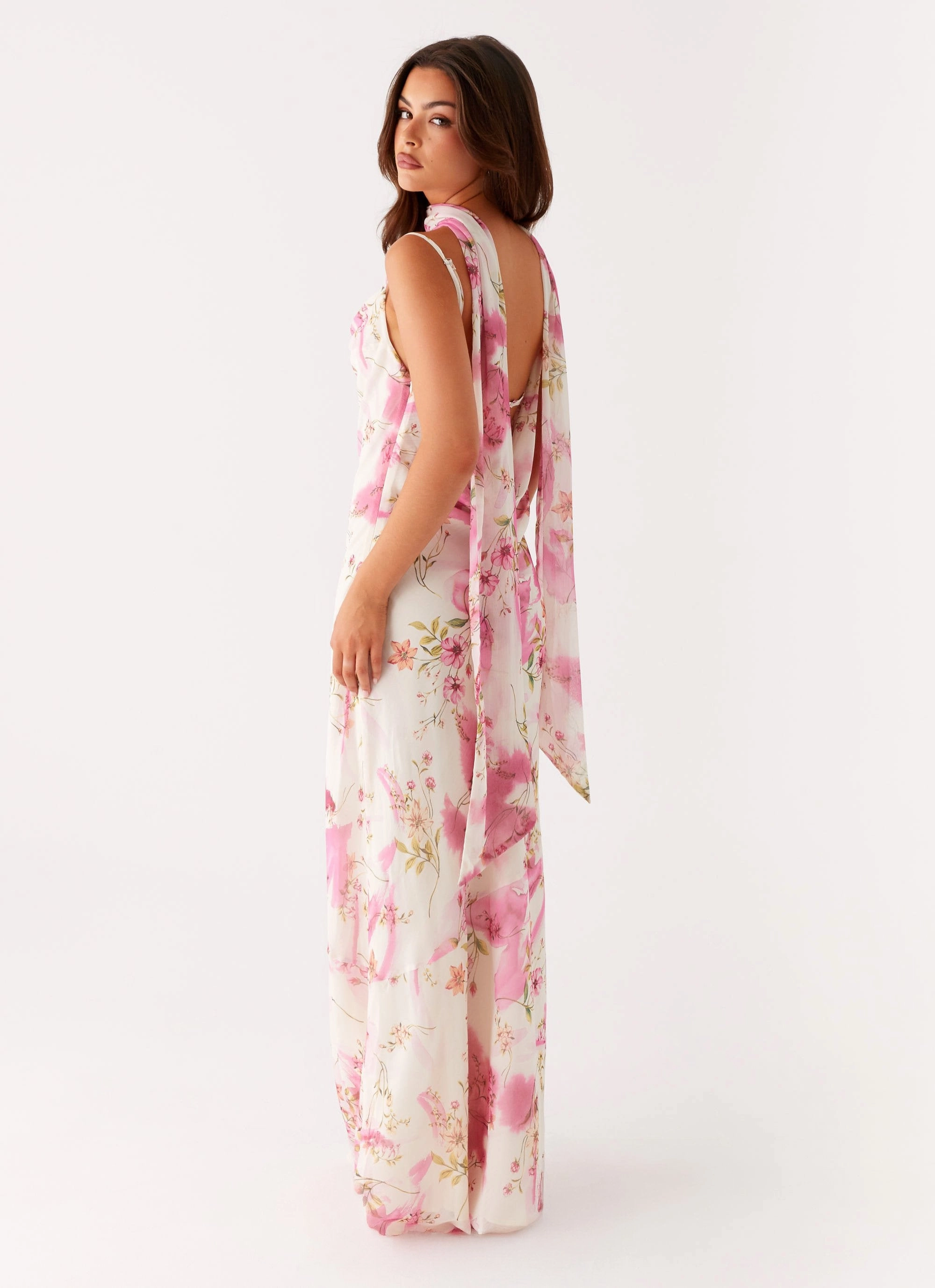 Spencer Maxi Dress - Ivory Floral Print