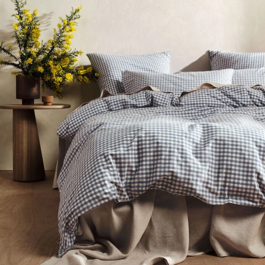 Springsteen Blue Quilt Cover Set by Linen House