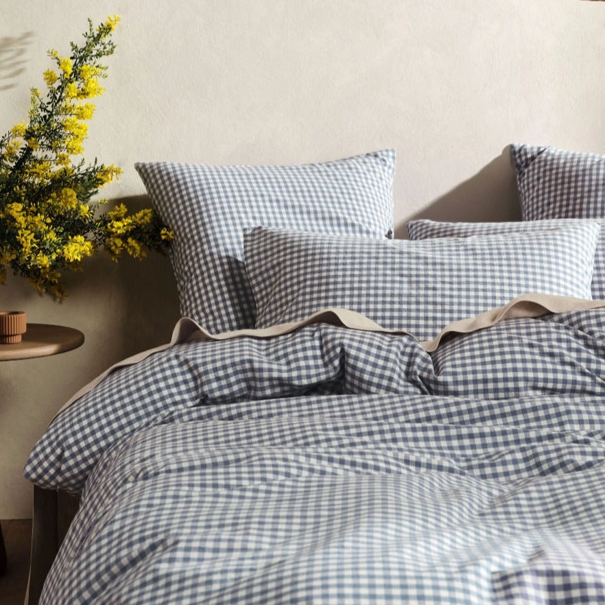Springsteen Blue Quilt Cover Set by Linen House