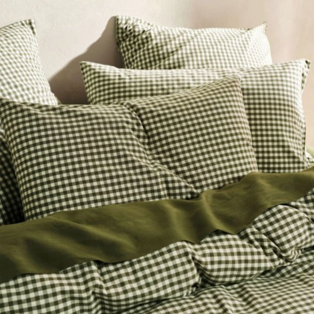 Springsteen Moss Quilt Cover Set by Linen House