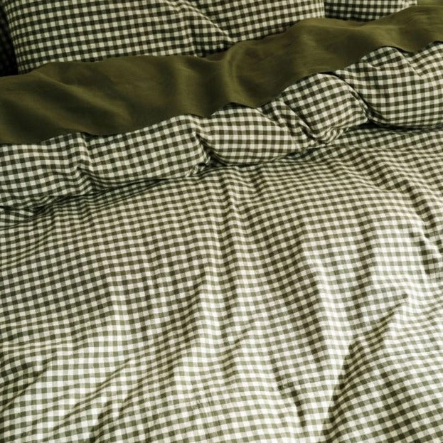 Springsteen Moss Quilt Cover Set by Linen House