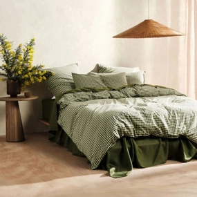 Springsteen Moss Quilt Cover Set by Linen House