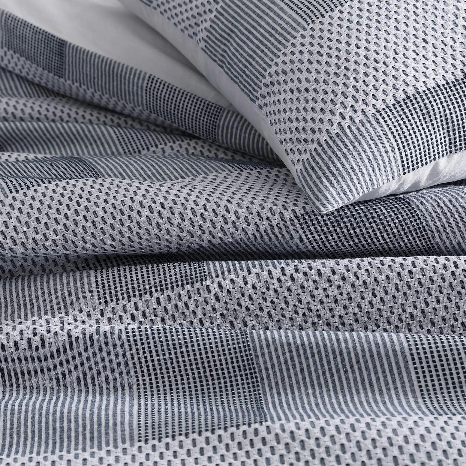 Subi Navy Quilt Cover Set by Private Collection