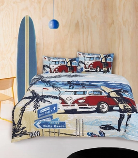Summer Kombi Van Quilt Cover Set by Ardor Retro