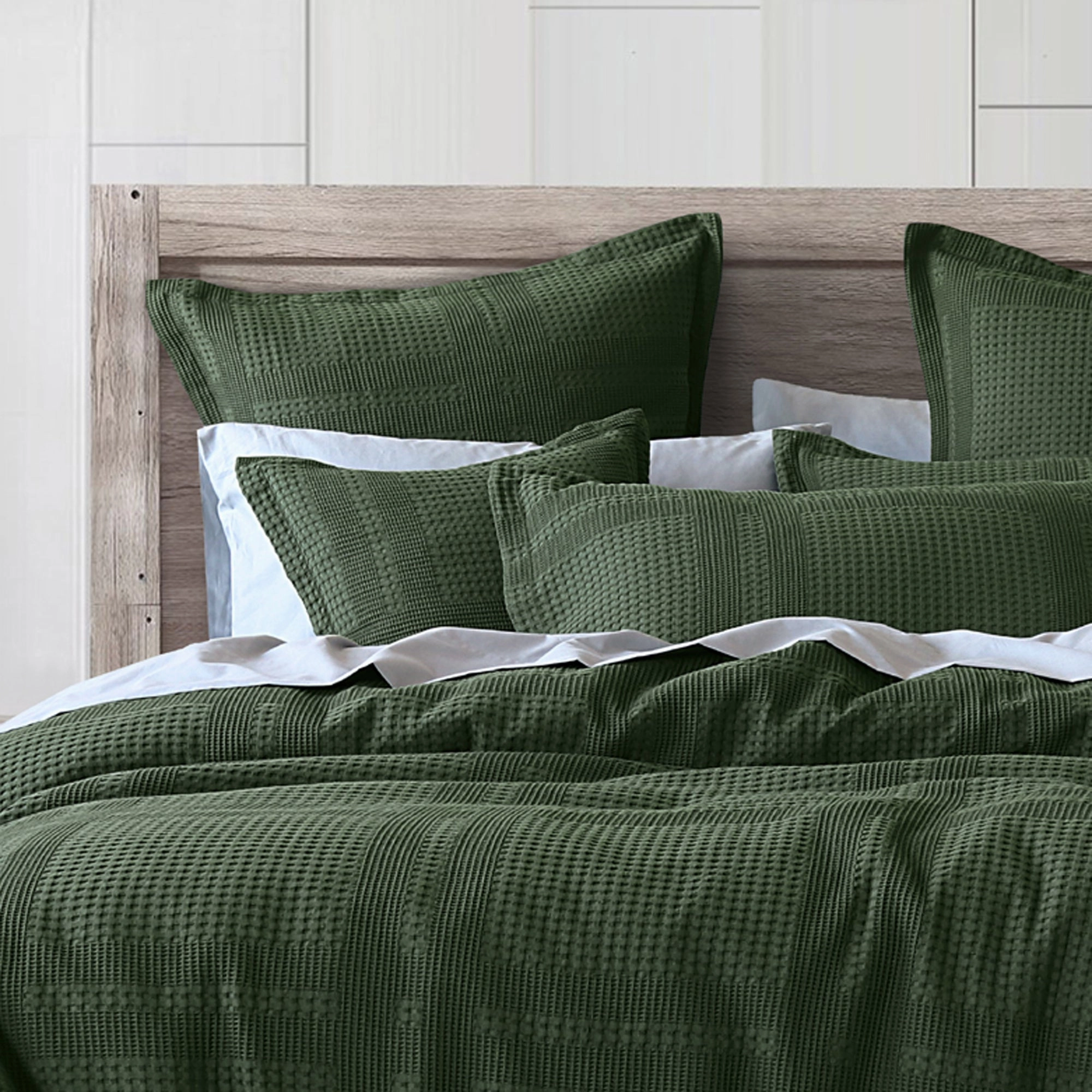 Sussex Forest Green Quilt Cover Set By Bianca