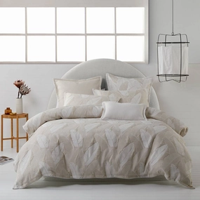 Tahiti Tan Quilt Cover Set By Logan and Mason Platinum
