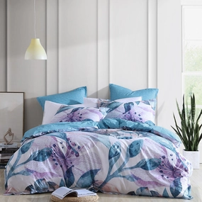 Teagan Lilac Quilt Cover Set by Logan and Mason