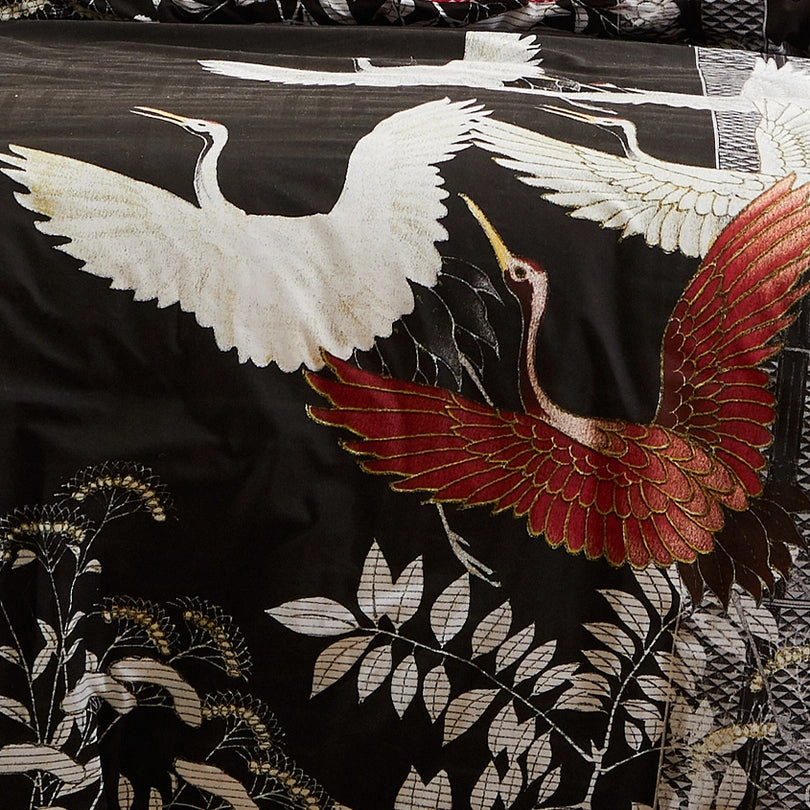 Tenshi Black Quilt Cover Set by Logan & Mason