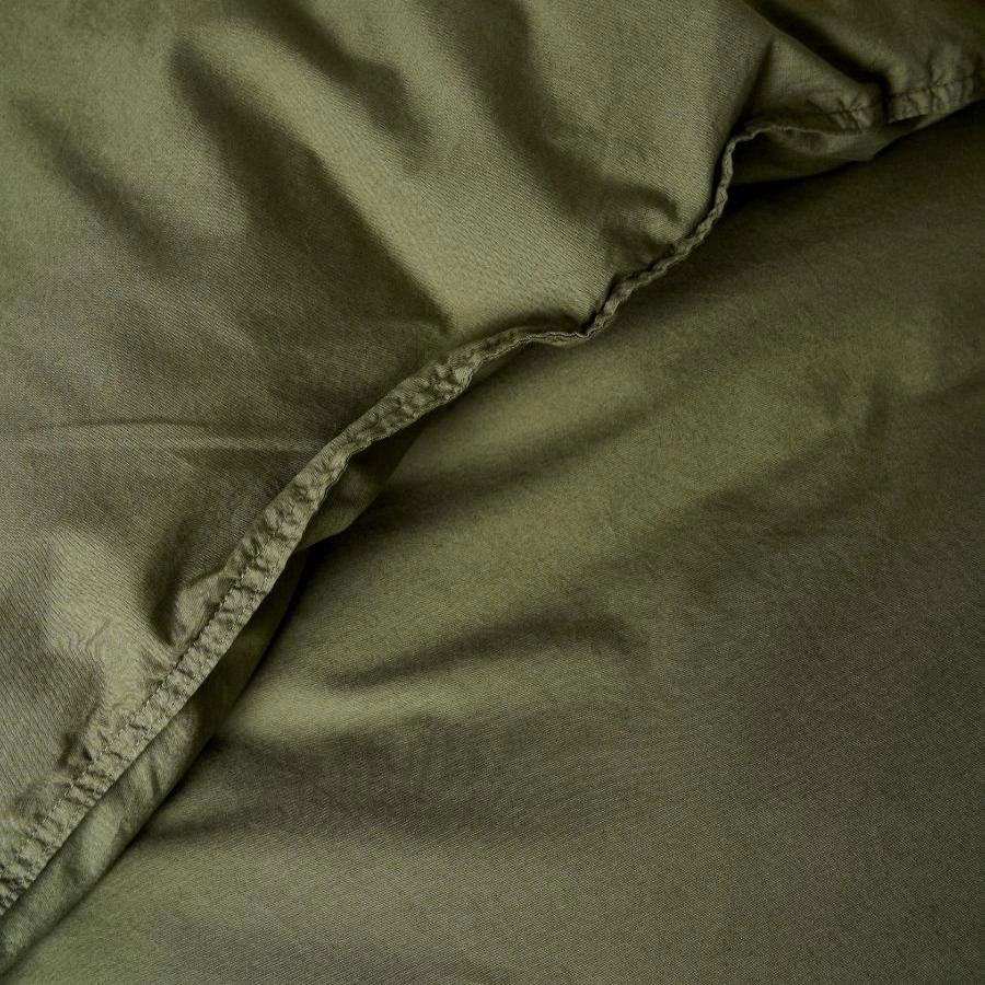 Terra Organic Cotton OLIVE Quilt Cover Set by Linen House