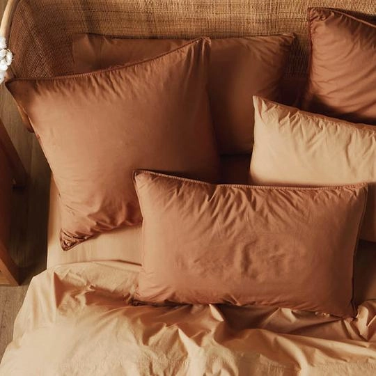 Terra Organic Cotton Pecan Quilt Cover Set by Linen House