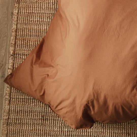 Terra Organic Cotton Pecan Quilt Cover Set by Linen House