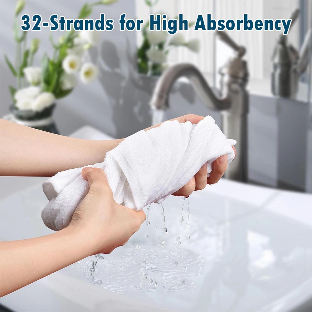 TheLAShop 6Pcs Bathtub Towel Sets White Hotel Towel Hand Face