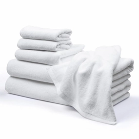 TheLAShop 6Pcs Bathtub Towel Sets White Hotel Towel Hand Face