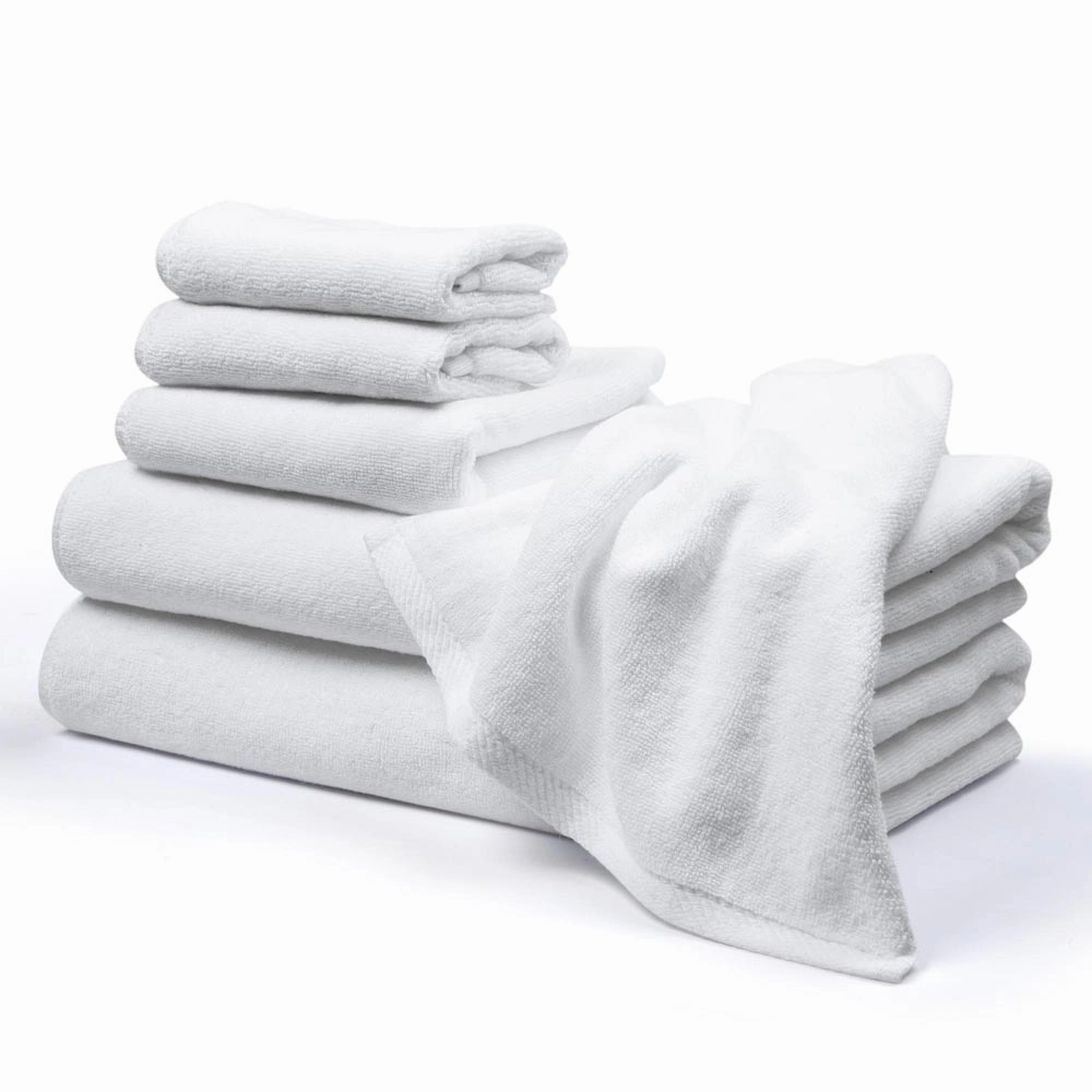 TheLAShop 6Pcs Bathtub Towel Sets White Hotel Towel Hand Face